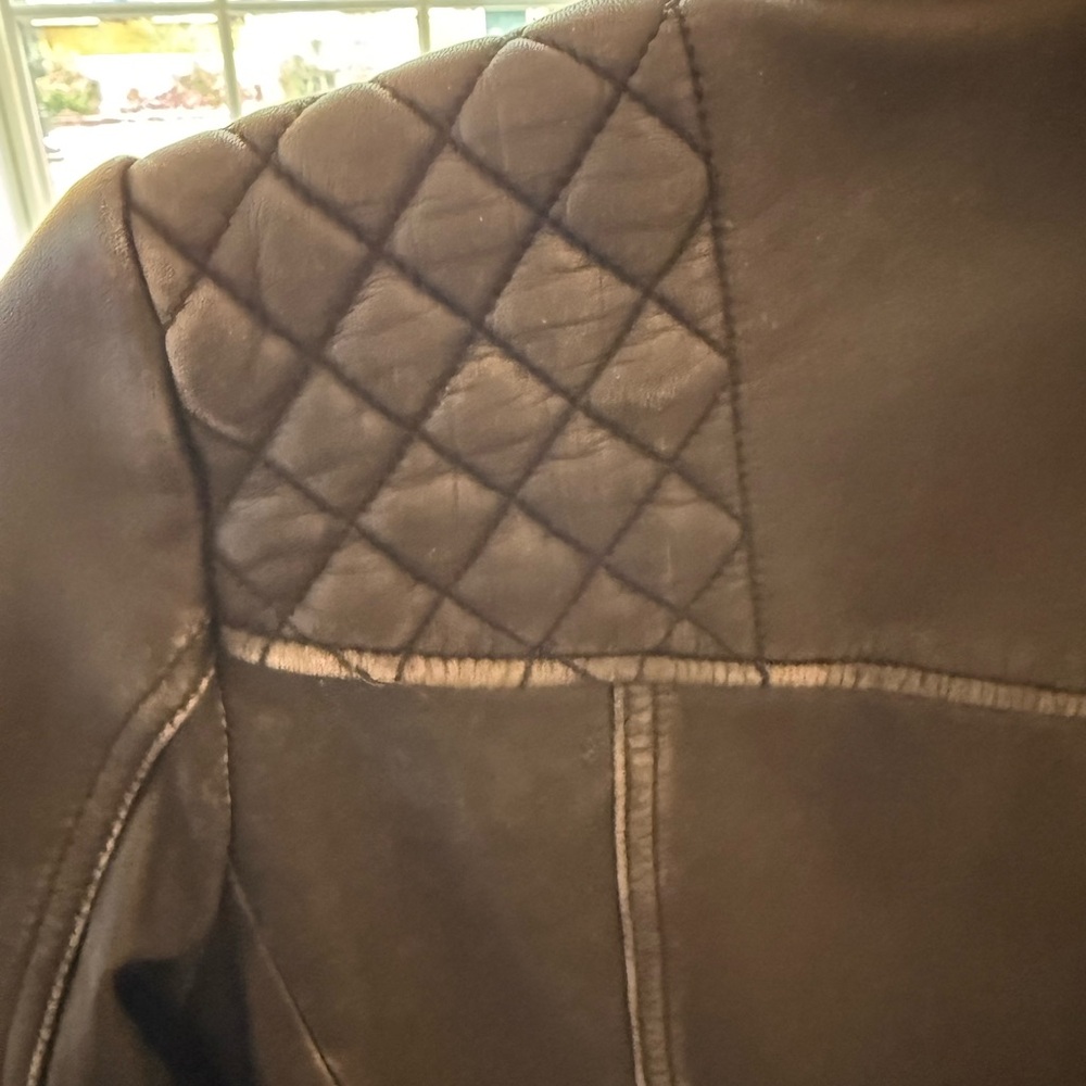 Black Leather Biker Jacket - Picture 4 of 6